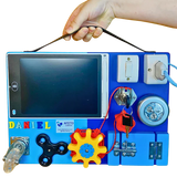 Painel Sensorial de Atividades Educativas Portátil 25×35 com Lousa Azul