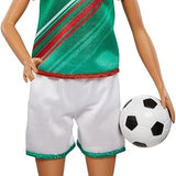 Barbie Profissões Boneca Jogadora de Futebol com Camiseta Verde
