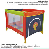 Cercado Infantil Berço Bebê Até 15Kg Telados Portátil e Mosquiteiro Colorido Burigotto