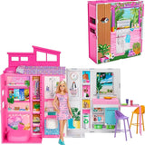 Barbie Casa de Bonecas Glam com Boneca, 4 Áreas e 11 Acessórios