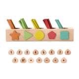 Brinquedo Matemático Montessori Varas e Formas para Aprendizagem Precoce