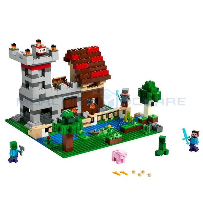 Blocos de Montar Minecraft Fortaleza Zumbi 564 peças