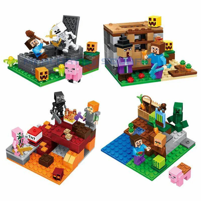 Blocos de Montar Minecraft 4 em 1 354 peças