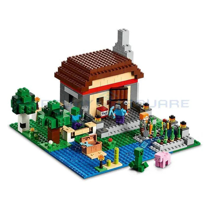 Blocos de Montar Minecraft Fortaleza Zumbi 564 peças