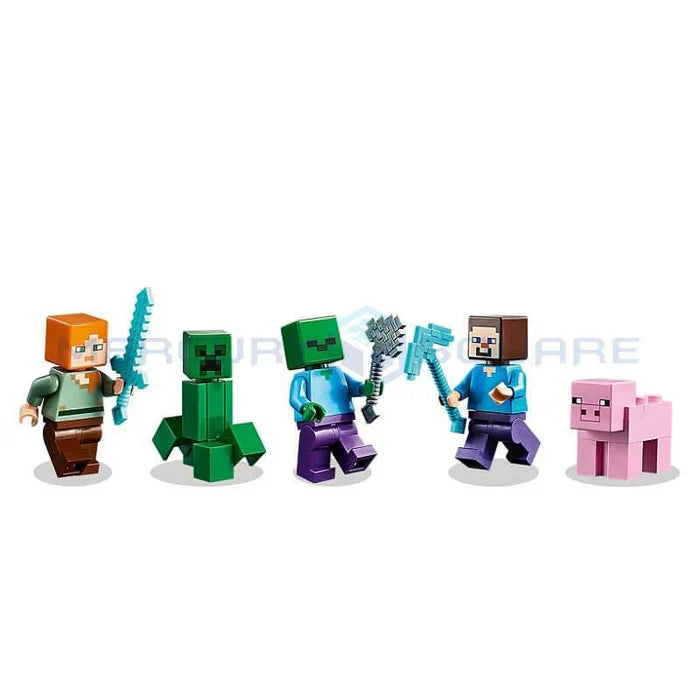 Blocos de Montar Minecraft Fortaleza Zumbi 564 peças