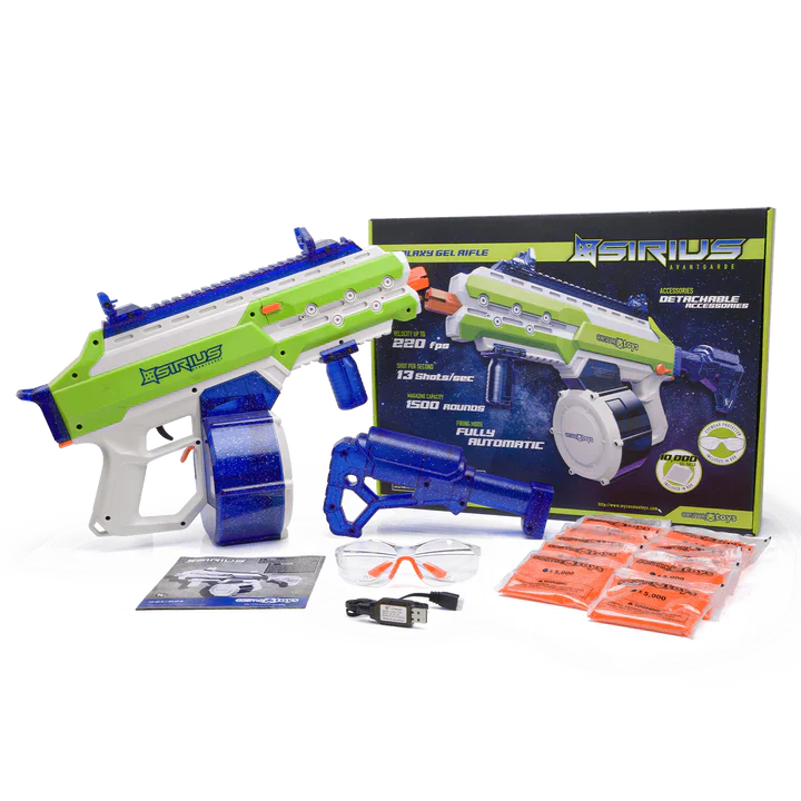 Brinquedo Lançador de Gel Orbeez SIRIUS + 25.000 unidades de Bolinhas de Gel