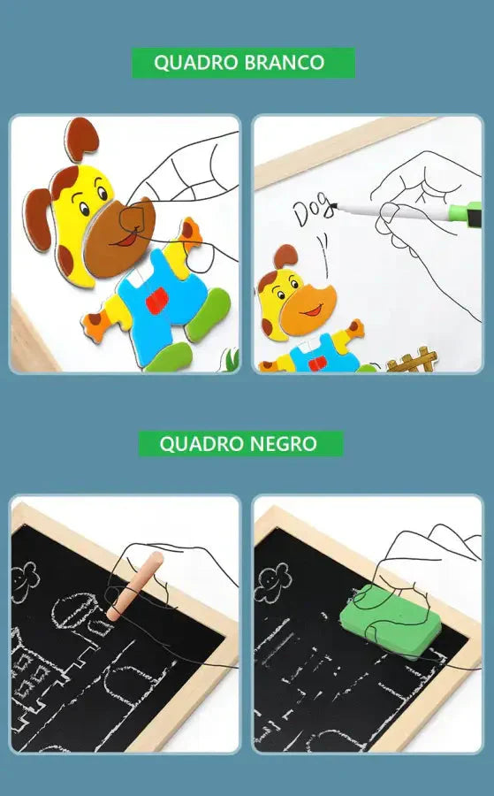 Caixa Multifuncional com Peças Magnéticas Montessori