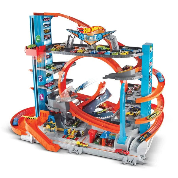 Hot Wheels City Ultimate Garage com Ataque de Tubarão