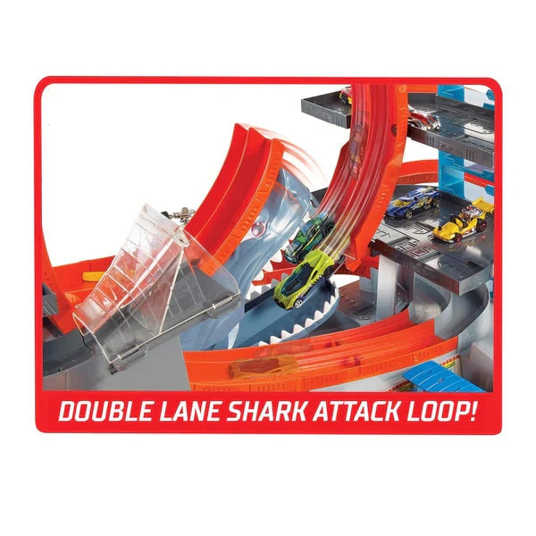 Hot Wheels City Ultimate Garage com Ataque de Tubarão