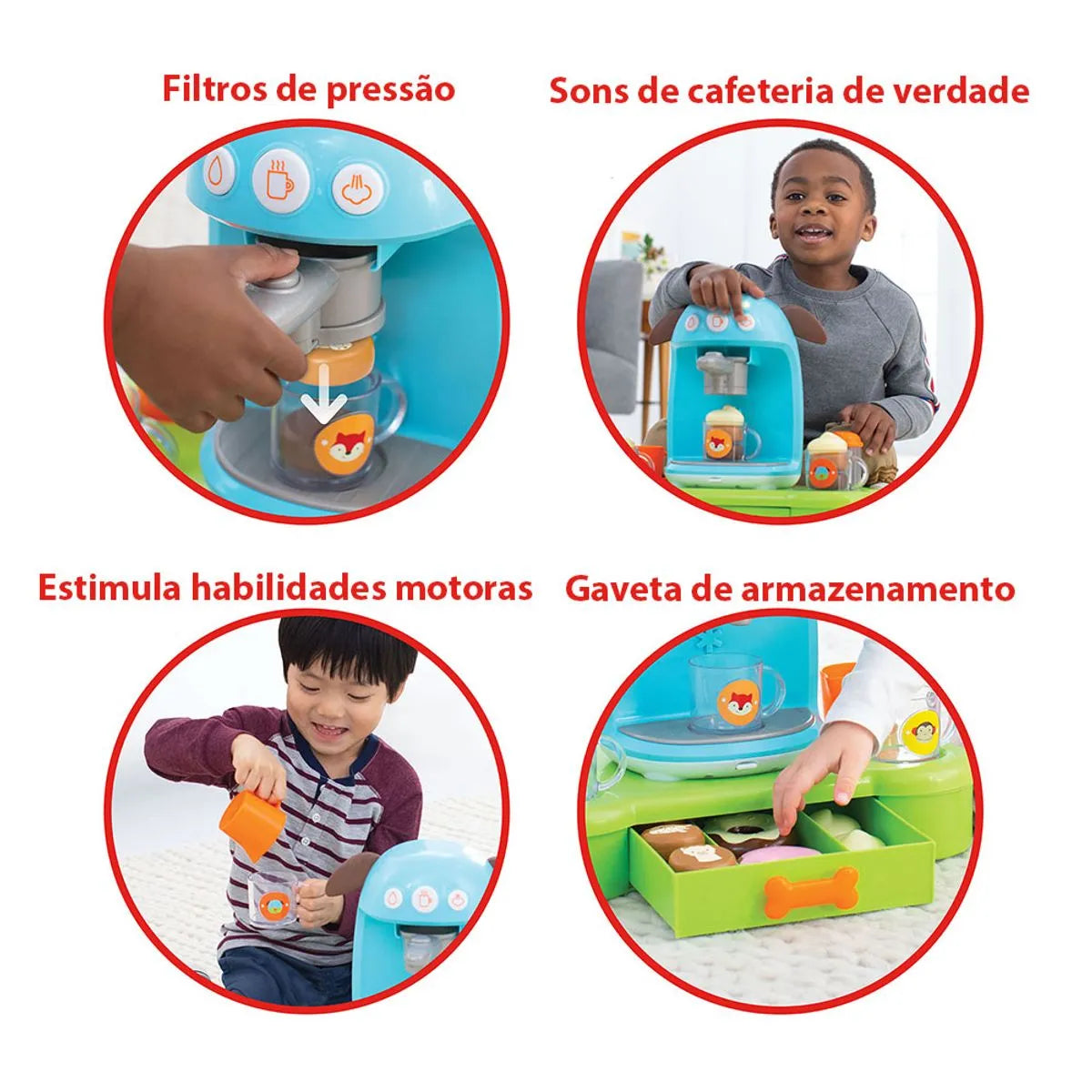 Brinquedo Infantil Interativo com Som Zoo Barista Set Skip Hop