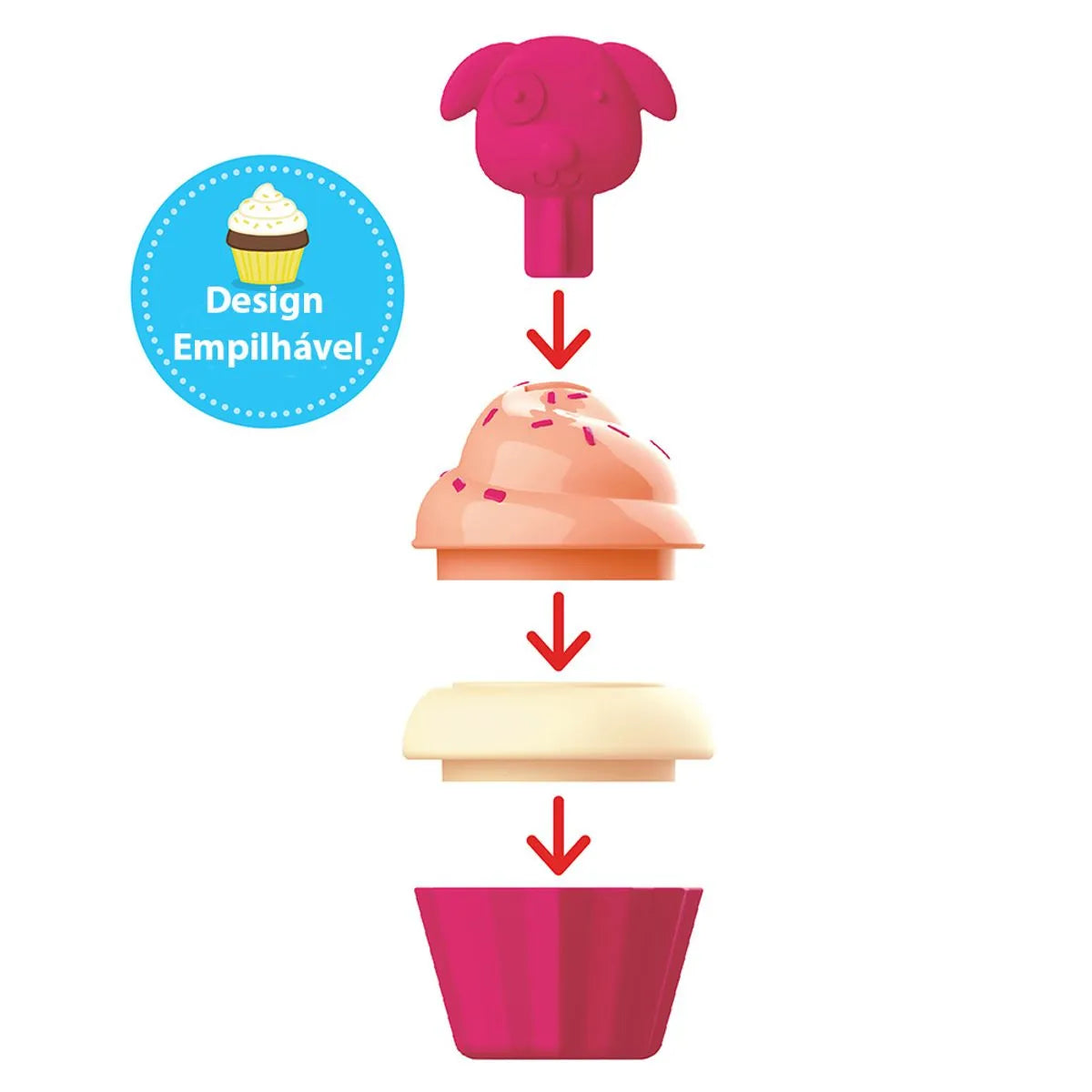 Brinquedo Infantil Interativo Coleção Comidinhas Kit Crie seu Cupcake Skip Hop