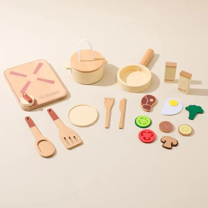 Kit Cozinha em Madeira Montessori