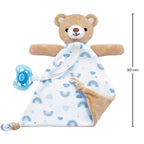 Naninha com Prendedor de Chupeta Urso Azul Buba