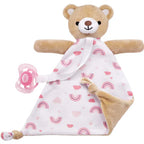 Naninha com Prendedor de Chupeta Urso Rosa Buba