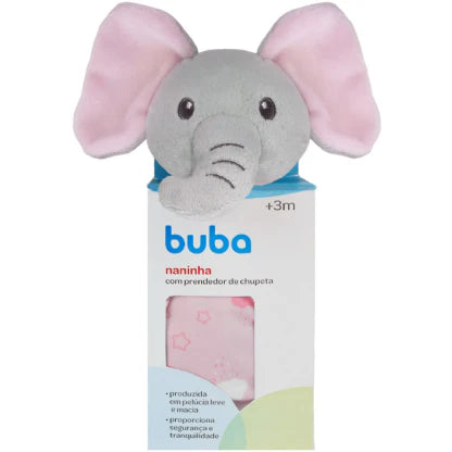 Naninha Para Bebê Pelúcia Antialérgica Elefante Rosa Buba