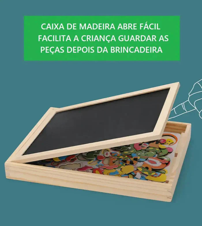 Caixa Multifuncional com Peças Magnéticas Montessori
