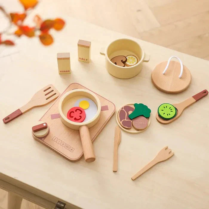 Kit Cozinha em Madeira Montessori