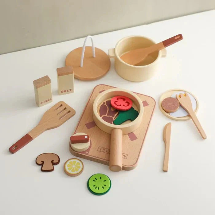 Kit Cozinha em Madeira Montessori