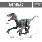 Dinossauro Velociraptor Recarregável Controle Remoto