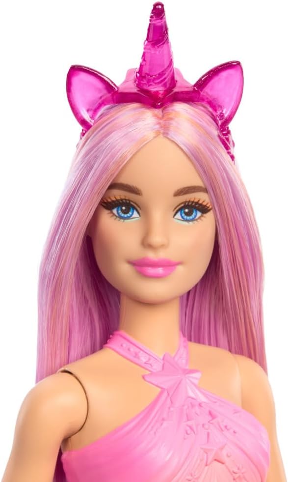 Barbie Um Toque de Mágica, Boneca Saia de Unicórnio de Sonho Rosa