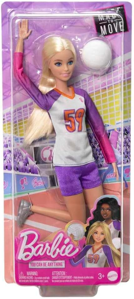 Barbie Profissões Boneca Jogadora de Vôlei Articulada