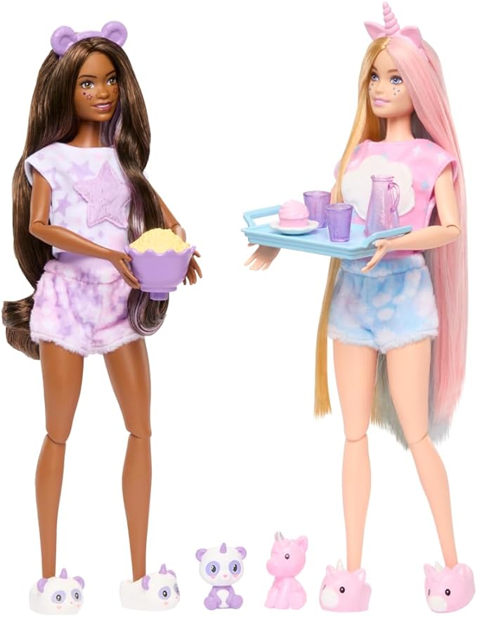 Barbie Cutie Reveal Conjunto de Brinquedo Festa do Pijama