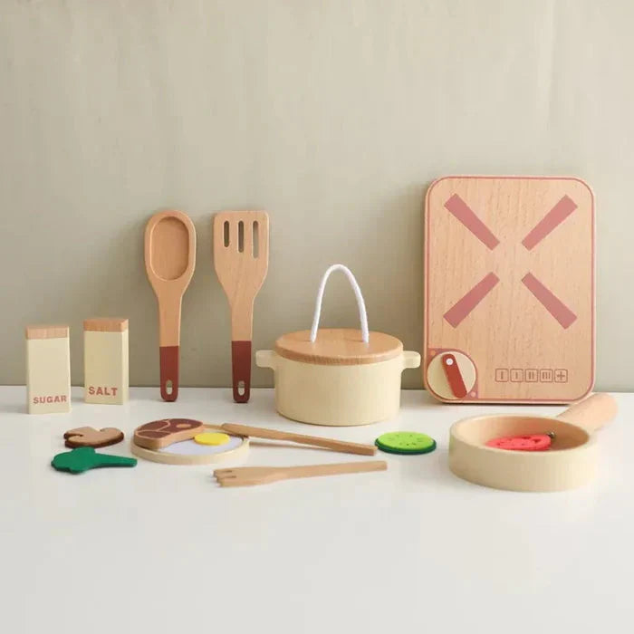 Kit Cozinha em Madeira Montessori