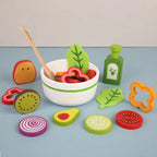 Salada Educativa em Madeira Montessori - Cozinha Educativa