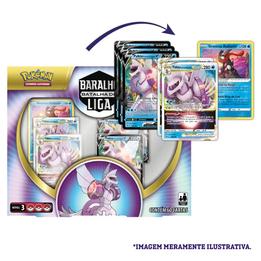 Jogo de Cartas Batalha de Liga Palkia V-Astro Pokémon, Copag