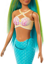 Barbie Fantasia Sereia com Cabelo Azul e Amarelo
