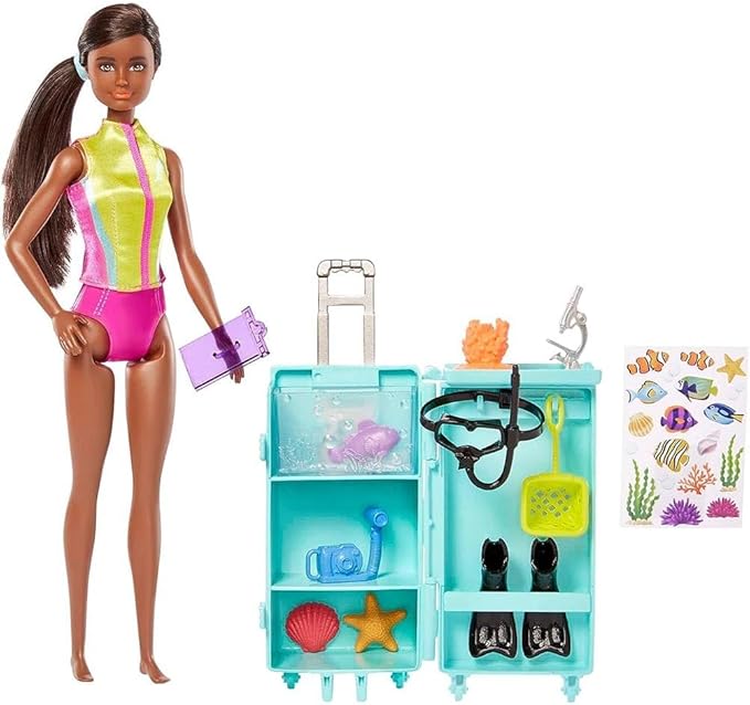 Barbie Profissões Boneca Bióloga Marinha