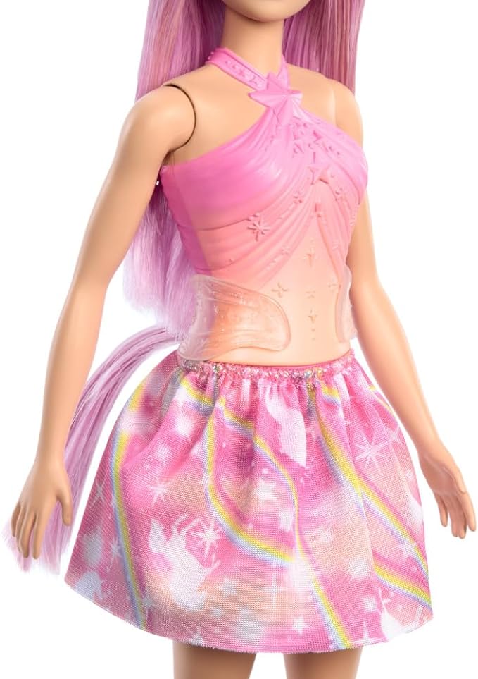 Barbie Um Toque de Mágica, Boneca Saia de Unicórnio de Sonho Rosa