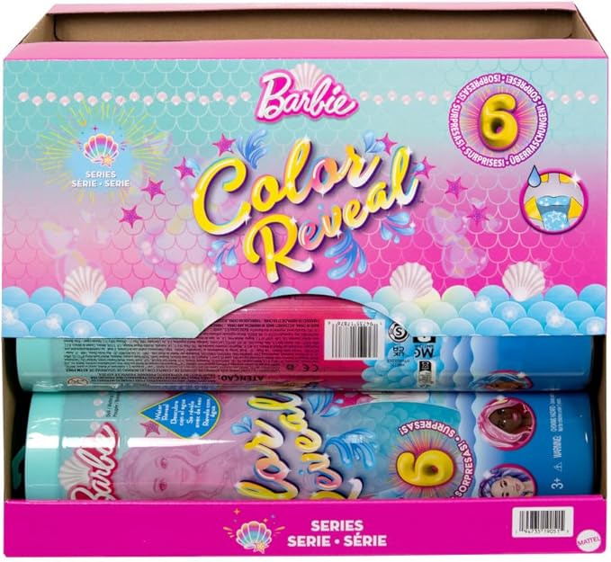 Barbie Color Reveal, Boneca Surpresa Série Sereias