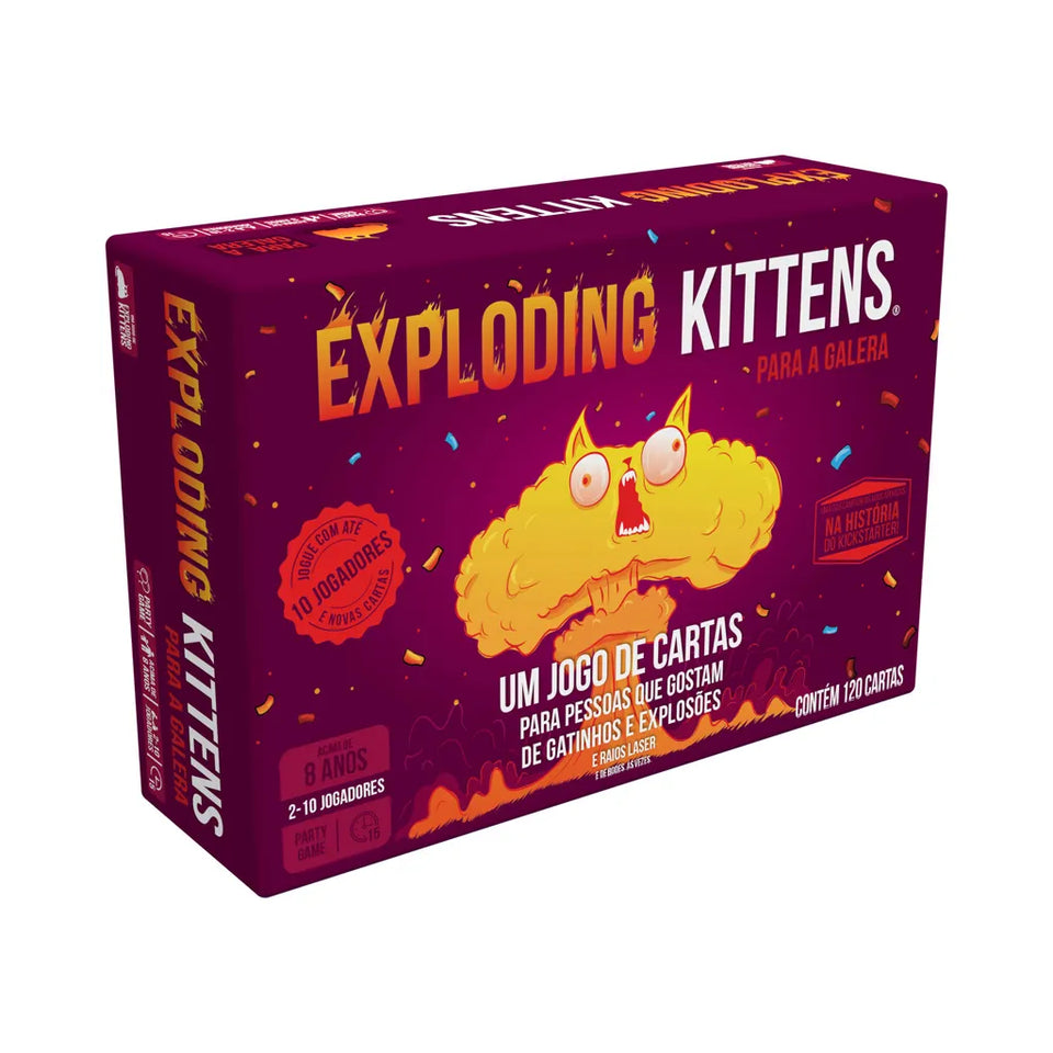 Jogo De Cartas Exploding Kittens: Para a Galera De 2 a 10 Jogadores