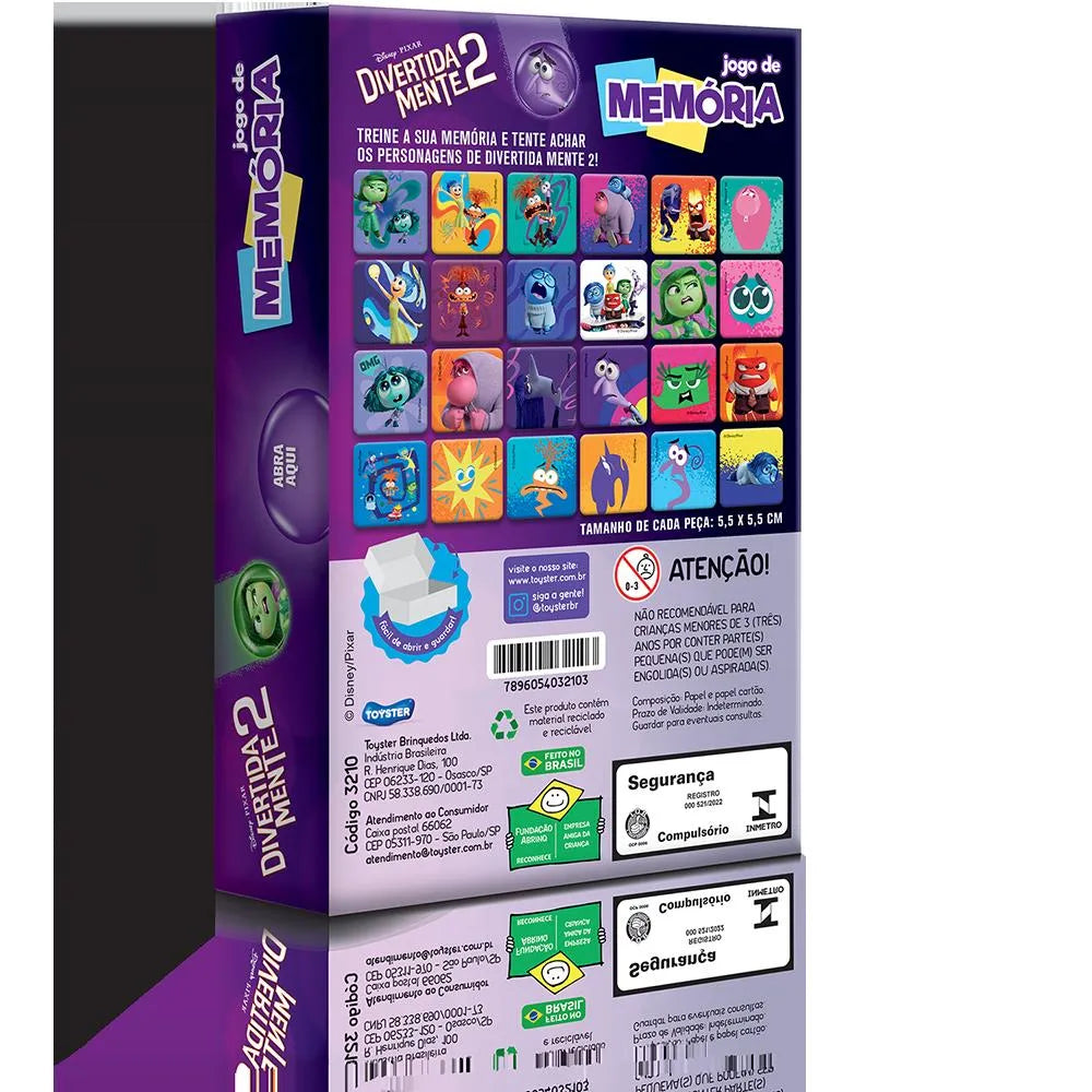 Jogo De Memória Disney  Divertidamente 2
