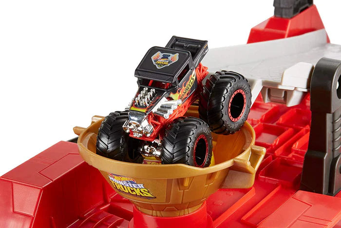 Hot Wheels GFR15 Monster Trucks Downhill Race and Go Track Set