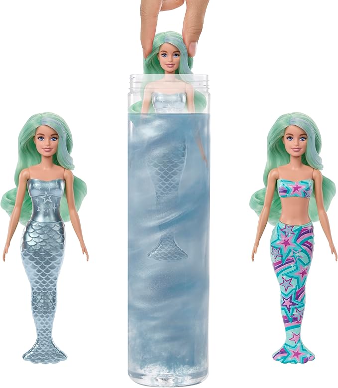 Barbie Color Reveal, Boneca Surpresa Série Sereias