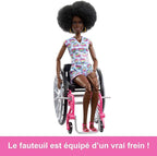 Barbie Fashionista Boneca Cadeira de Rodas