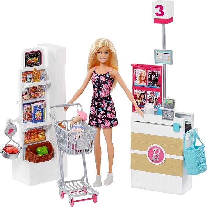 Barbie Profissões Boneca Supermercado de Luxo