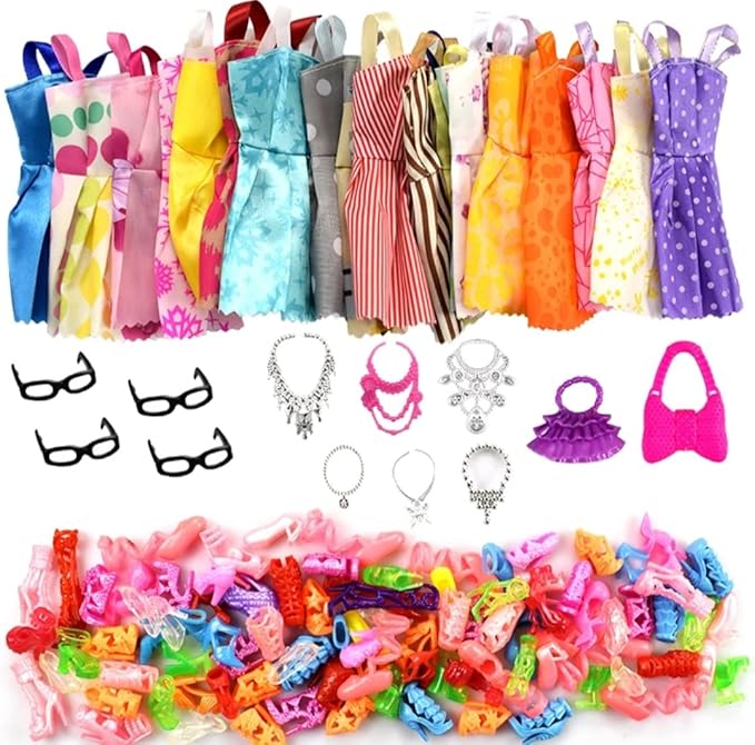 Roupa Boneca Para Barbier, Kit Com Roupas e Acessórios 42 Peças