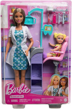 Barbie Profissões Boneca Conjunto Médica Dentista Morena