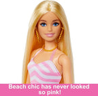 Barbie Fashion & Beauty, Boneca Dia de Praia com Traje de Banho e Acessórios