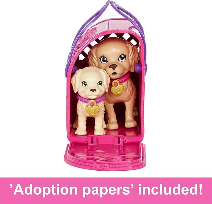 Barbie Conjunto de Brinquedo Adota um Cachorrinho