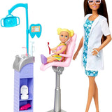 Barbie Profissões Boneca Conjunto Médica Dentista Morena