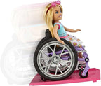 Barbie Boneca Chelsea Cadeira de Rodas Rosa