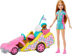 Barbie Stacie Veículo para Boneca Go-Kart, Cachorrinho e Acessórios,