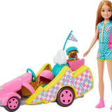Barbie Stacie Veículo para Boneca Go-Kart, Cachorrinho e Acessórios,