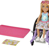 Barbie Boneca Chelsea Cadeira de Rodas Rosa