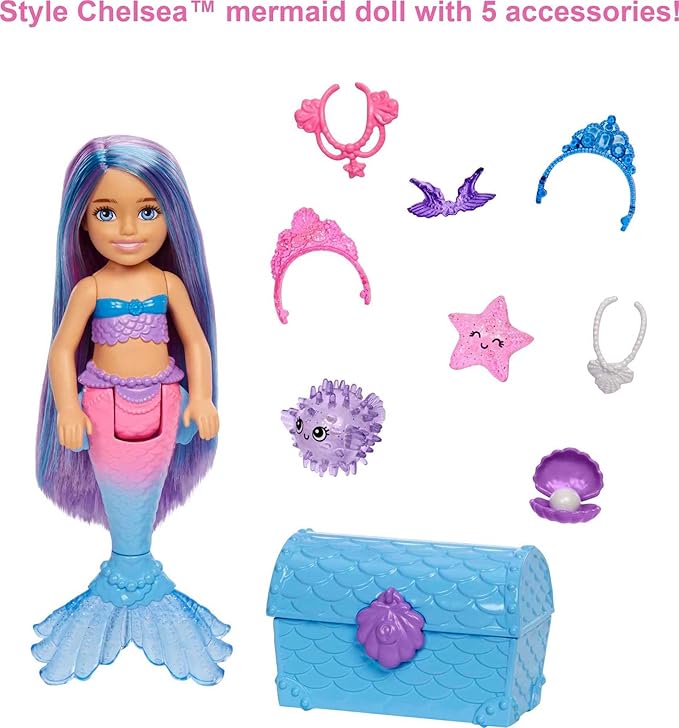 Barbie Chelsea  Mermaid Power Boneca Sereias