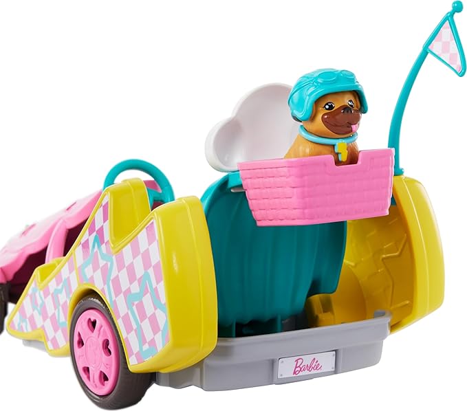 Barbie Stacie Veículo para Boneca Go-Kart, Cachorrinho e Acessórios,